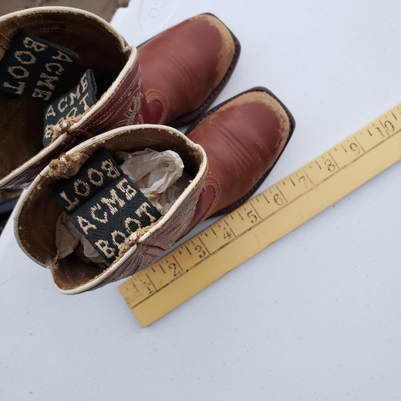 Vintage Kid's Acme Scrolled and Floral Cutout Boots Collectible - Picture 11 of 12